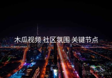 木瓜视频 社区氛围 关键节点