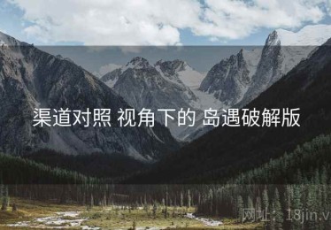 渠道对照 视角下的 岛遇破解版