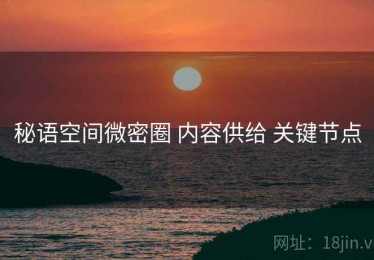 秘语空间微密圈 内容供给 关键节点