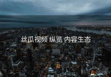 丝瓜视频 纵览 内容生态
