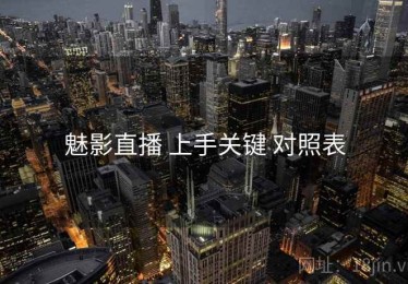 魅影直播 上手关键 对照表