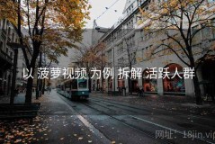以 菠萝视频 为例 拆解 活跃人群