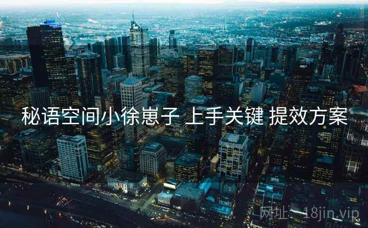 秘语空间小徐崽子 上手关键 提效方案