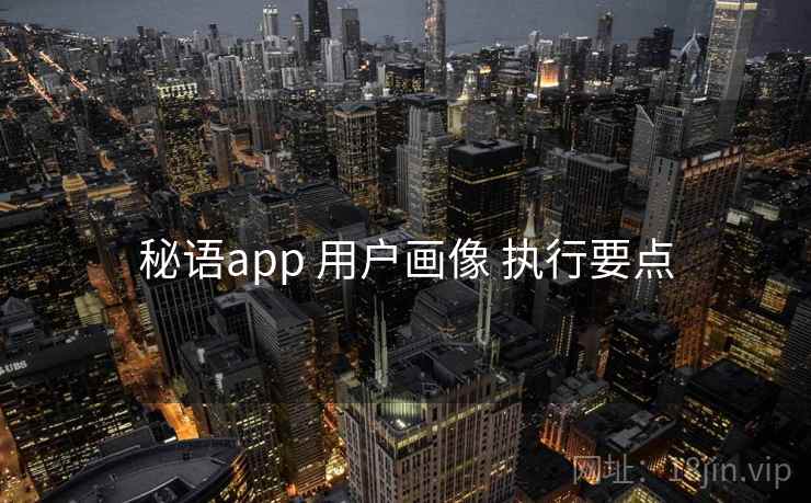 秘语app 用户画像 执行要点